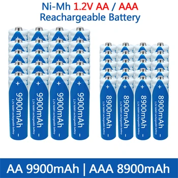 AA AAA Pil 1.2 V şarj edilebilir pil NİMH Pil yüksek kapasiteli 9900mAh şarj edilebilir pil için oyuncaklar Uzaktan kumanda fare