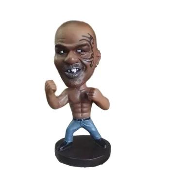 Sıcak Boxer Aktör Boks Şampiyonu Ünlü Sallayarak kafa Mike Tyson Aksiyon figürü Heykeli Bobble Kafa Mücadele karakter Araba dekor oyuncak