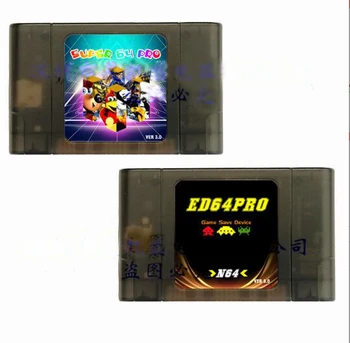 Süper 64 DIY 340 in 1 Oyun Kartuşu için N64 video oyunu Konsolu Desteği NTSC ve PAL Sistemi Siyah Versiyonu
