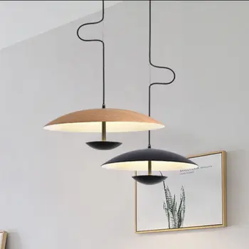 Iskandinav tasarım kolye ışıkları ahşap tahıl yemek masası odası mutfak Asılı lamba süspansiyon armatür odası dekor