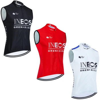 2024 INEOS Bisiklet Jersey Erkekler Kadınlar ITALIA Nefes Bisiklet Rüzgarlık Yelek Ropa Ciclismo Kolsuz Bisiklet Maillot Giyim