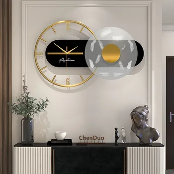 2022 Reloj de pared de Metal para decoración del hogar, cronógrafo moderno y minimalista, con personalidad, de lujo, nuevo
