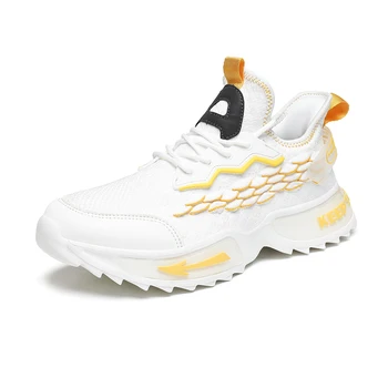 Erkekler Hafif Rahat spor ayakkabı Dantel-Up Aşınmaya Dayanıklı Anti-Kaygan Erkek Sneakers Açık Koşu Yürüyüş Ayakkabı