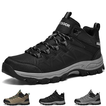 Yürüyüş ayakkabıları Erkekler Tırmanma Trekking erkek ayakkabıları Yüksek Top Anti Kayma Dağ Tırmanma Ayakkabıları Erkek yürüyüş botları Trekking Sneakers