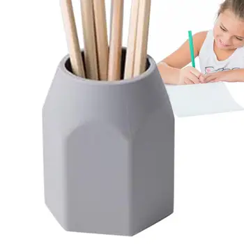 Kalemlik Masası Silikon Kalem Bardak Tutucu Geometrik Şekil Kalem Bardak Kalem Bardak tutucu masa dekoru Kırtasiye Saklama Kalem