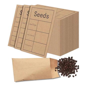 150 Paket Tohum Tasarrufu Zarflar, Küçük Kağıt Zarflar Tohumları, 2. 3X3. 5 İnç Kendinden Sızdırmazlık Kraft Tohum Paketleri Zarflar
