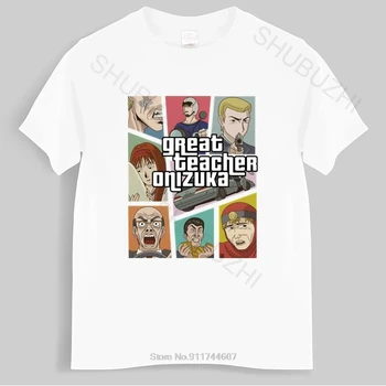 Erkek yaz pamuk tshirt gevşek üstleri Yeni Varış Erkekler Büyük Öğretmen Onizuka Gto T Shirt Özel erkek pamuklu tişört