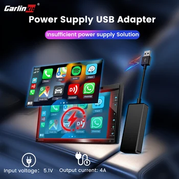 CarlinKit USB Adaptörü Araba Güç uzatma kablosu 4A Çıkış Yetersiz Güç Kaynağı Çözümü Araba Aksesuarı ile Çalışmak CarPlay Aı Kutusu