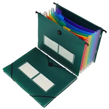 Şeffaf Zarflar Genişleyen Dosya Klasörü Elastik Kapatma Plastik Akordeon Organizatör B5 Çok Renkli Sekmeler ile