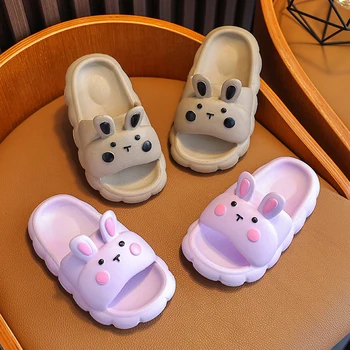 Kadın Karikatür Tavşan Terlik Kalın Kaymaz Yumuşak Taban Sandalet Sevimli Bebek Kız Ev Terlik Kalın Düz Renk bahçe ayakkabısı