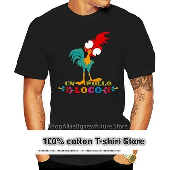 100 % Pamuk O-Boyun Özel Baskılı Tshirt Erkekler T gömlek Un Pollo Loco-Heihei Kadın T-Shirt