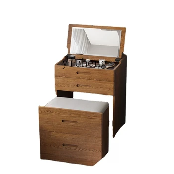 ZC Dresser Flip Dresser şifonyer Entegre Yatak Odası katı ahşap Kozmetik depolama dolabı Başucu Masa