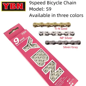 YBN 9 Hız Zinciri 116L için Uygun Shimano Sram Campagnolo Sistemi MTB Yol Bisikleti Zinciri Bisiklet Aksesuarları Bisiklet Parçaları
