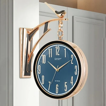 Çift taraflı Led Saatler Kuvars duvar saatleri Ev Dekor Ev Dekor Flip Saat Ücretsiz Kargo Dekorasyon Relogio De Parede Mobilya