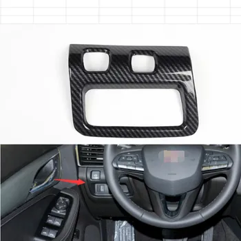Karbon Fiber Araba İç Dashboard Far Anahtarı Düğmesi Paneli Kapak Trim Sticker Fit 2020-2022 Cadillac CT5