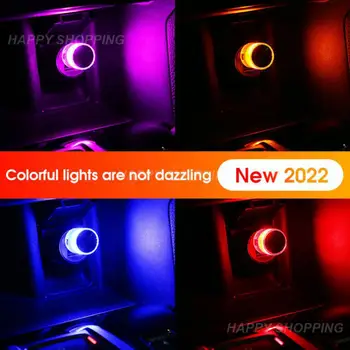 Fiş ışık araba RGB Mini renkli LED atmosfer lamba PC Mobil Güç şarjlı ışık Oto iç Dekoratif Gece lambası
