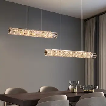 Modern askılı restoran lambası Basit Yemek Odası Kristal Avize Yüksek Dereceli Atmosferik bar masası Lambası LED Ev Lambası