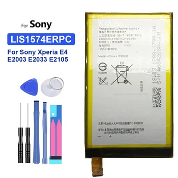 Sony Xperia E4 E2003 E2033 E2105 için Cep Telefonu Pili LIS1574ERPC, 2300 mAh