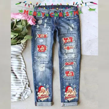 Merry Christmas Kot Erkekler için Yeni Yıl Noel Pantolon Giyim