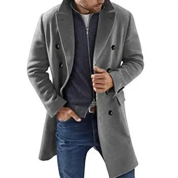 Çok yönlü Ceket Kot Moda Yaka Yaka Palto Çok Yönlü Sıcak Şık erkek Ceket Sonbahar Kış rahat pantolon