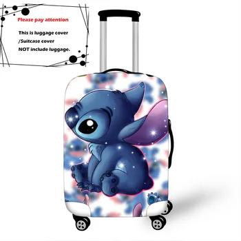 Disney Lilo Dikiş Bavul Bagaj Koruyucu Kapak Seyahat Aksesuarları tekerlekli çanta Elastik Anti-toz Koruyucu Kapak