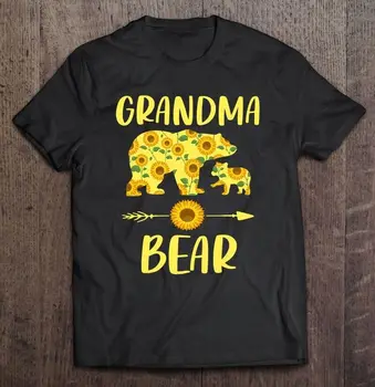 Ayçiçeği Ayı Eşleşen Aile Kıyafetleri Komik Büyükanne BearT Gömlek S-4XL