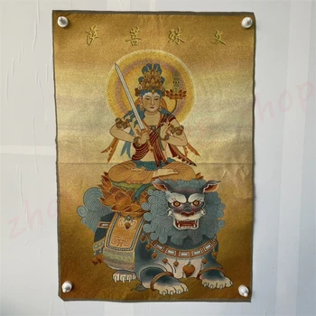 Uğurlu Thangka, işlemeli Bodhisattva 2, geleneksel halk kültürü ile zarif ev dekorasyonu