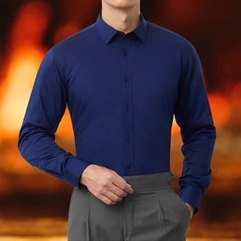 Sıcak Yün Astar Gömlek Erkekler İçin Kış Giysileri Erkekler İçin Camisas De Hombre Erkek Giyim İş Erkek Elbise Gömlek Uzun Kollu 2023