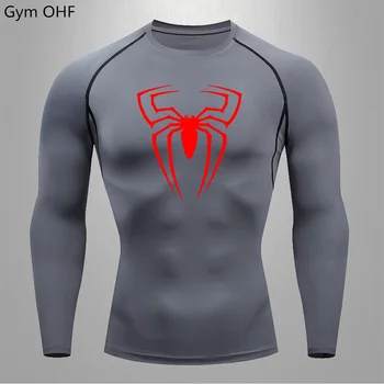 Hızlı Kuru Egzersiz Koşu Gömlek Sıkıştırma Spor Üstleri Nefes Jersey Spor T-Shirt Giyim Rashguard Erkek Spor Gömlek Erkekler