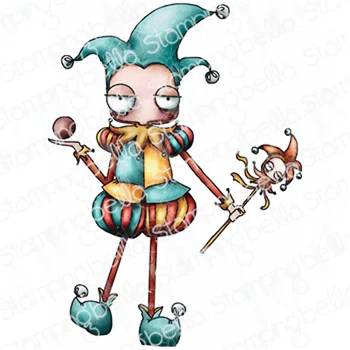 Gnome Fairytale Mahkemesi Jester Çerçeve Kesme Ölür Sevimli Pullar Setleri Dıy Craft Yapımı için Tebrik Kartı Scrapbooking Dekorasyon Kalıp