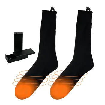 Elektrikli ısıtmalı çorap kış termal çorap büyük ısıtma alanı şarj edilebilir termal ayak ısıtıcıları kamp yürüyüş için açık