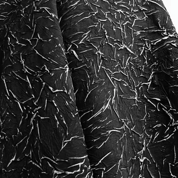 Gümüş Kaplı Baskılı Kumaş Siyah Pilili Doku Bahar Sonbahar Tasarım Sanatlar El Sanatları Dikiş Kumaş Dıy Metre Malzeme