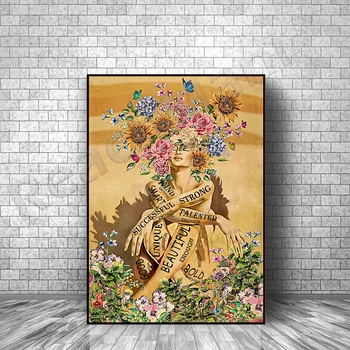 Kelebek Kız Güç ve Survivor Ev Dekor Tuval Boyama Baskı Posteri Duvar sanat resmi