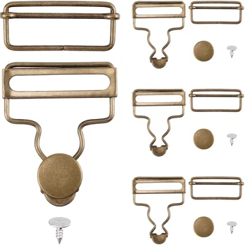 4 Takım Genel Tokaları Metal Jartiyer Düğmeleri Dungaree Tokaları Düğmeler DIY konfeksiyon aksesuarları Tulum Sırt Çantası