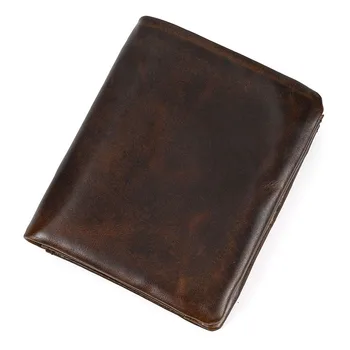 AETOO Deri kısa çanta kıdemli yağ deri erkek ve kadın iki kat cüzdan değişim Baotou katman dana çoklu kart para çantası