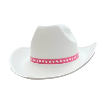 Batı Beyaz kovboy şapkası Ev Dekoratif Şapka Çocuk Yetişkin Kostüm Cospla