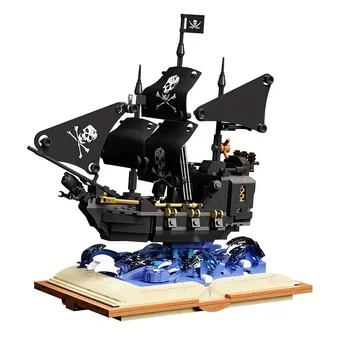 919 ADET Yaratıcı Siyah İnci Karayip Korsanları Gemi Yapı Taşı DIY Tekne Monte Tuğla Oyuncak Çocuklar İçin Hediyeler