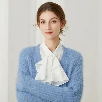 Kadın Pamuk İlmek Sahte Yaka Bluz Vintage Katı Ayrılabilir Gömlek Yaka Yanlış Yaka Bluz Üst kadın kıyafetleri Aksesuarları