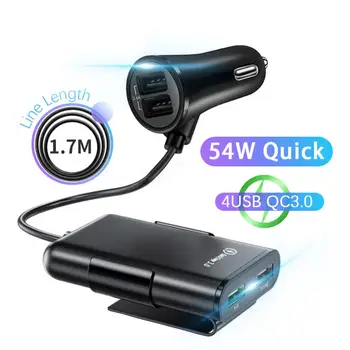 Port USB araba şarjı Hızlı Şarj QC3. 0 5.6 ft Uzatma Kablosu 12 Cep Telefonu Sürüş Kaydedici Hızlı Şarj