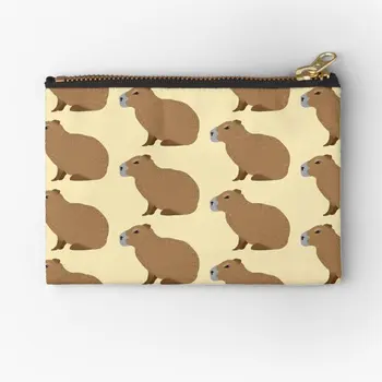 Kapibara fermuarlı torbalar İç Çamaşırı Kozmetik Külot Kadın Para Çorap Anahtar Saf Sikke Küçük Çanta Depolama Erkek Cüzdan Cep