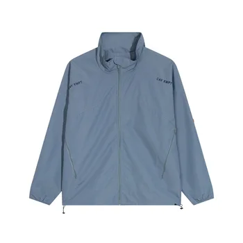 HAYAT CAVEMPT 2023ss Streetwear Erkekler Kapşonlu Ceketler Y2k Mavi Fermuar Rüzgarlık Dış Giyim Kadın Rahat Colths