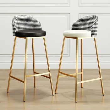 Işık lüks Bar Sandalyeleri Modern basit Ev Yüksek Bacaklı tabureler Bar Tabureleri moda Yemek Sandalyesi arkalığı endüstriyel mobilya