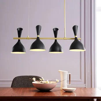 Modern Avize LED kolye ışık Demir E14 lamba ampulü mutfak Ayarlanabilir Yemek ev Dekor Lampara Techo Tonları